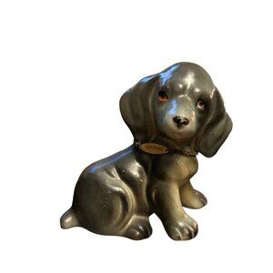 Vintage Tilso Hand Painted Ceramic Dachshund Dog Figurine 3.5"T